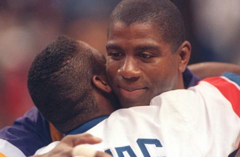 Magic Johnson All Star Credit to Al Behrman and AP