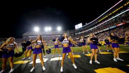 The LSU Cheerleaders are one of the best NCAA cheerleader troops